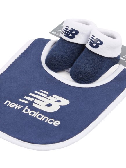 New Balance Bib and Booties Set, Navy - view 2, Navy