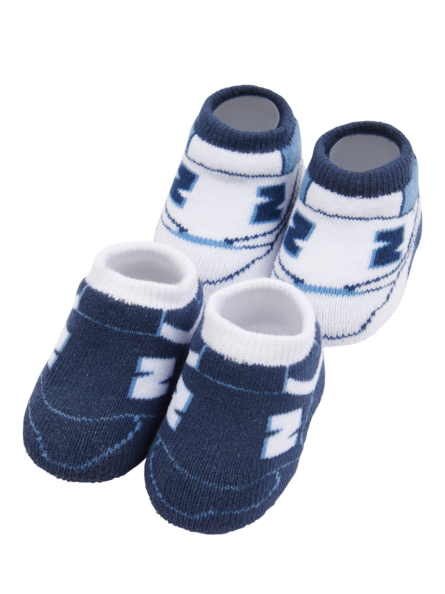 Product image 2 of 4, which shows New Balance Baby Bootie Set, Pack of 2, Navy, 0-6 months