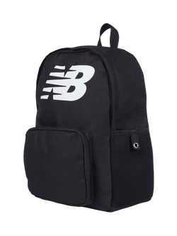 New Balance Kids' Logo Backpack, Caviar - view 2, Caviar