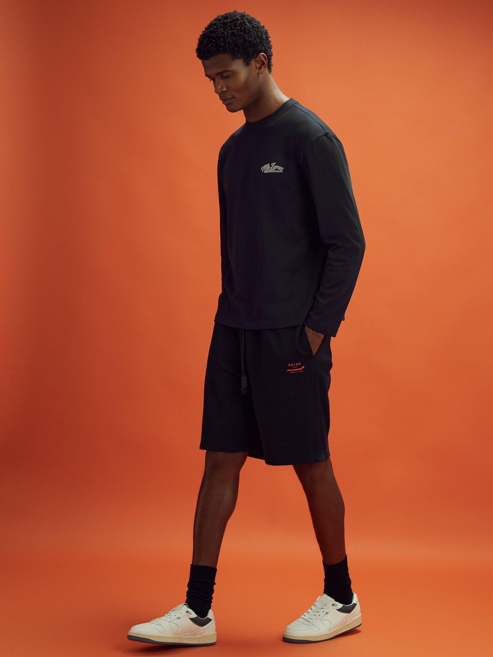 Product image 5 of 5, which shows Reiss x McLaren Beaton F1 Crew Neck Tour T-Shirt, Black, M