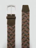 Mango Colors Woven Belt, Beige - Khaki