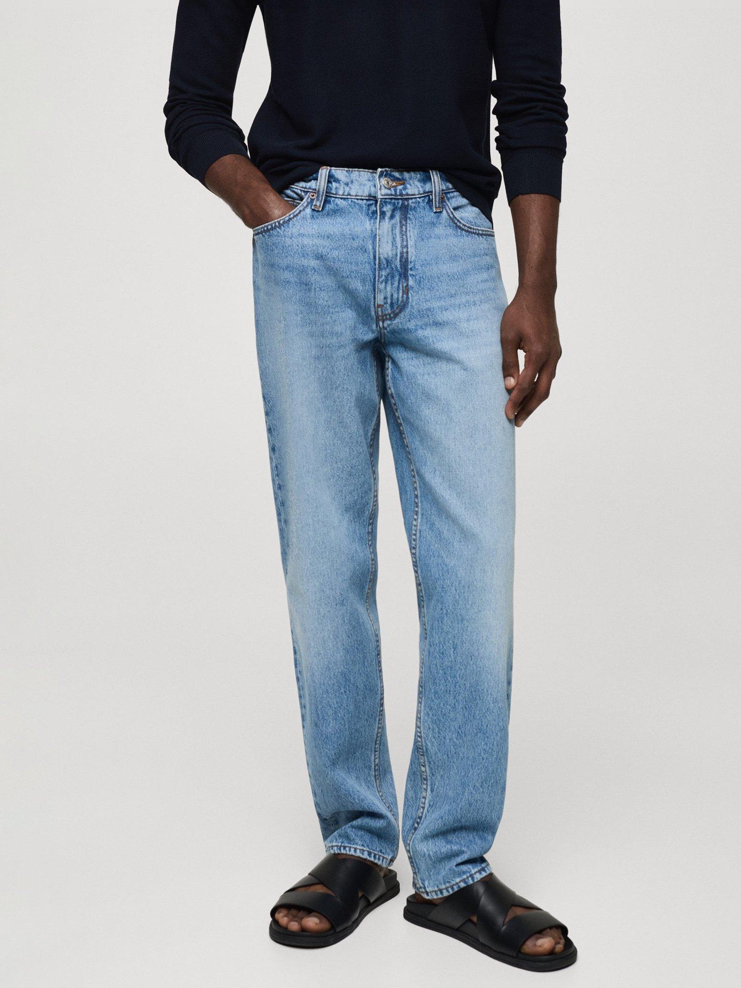 Mango Bob Straight Jeans, Dark Blue