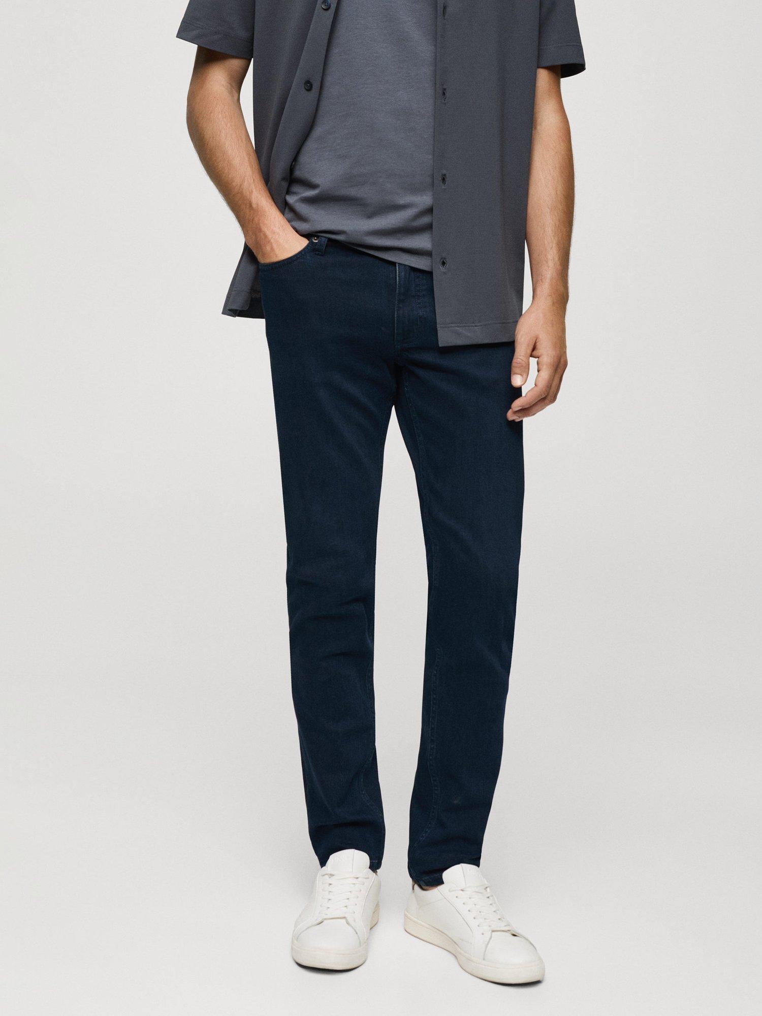 Mango Jan Slim Jeans, Open Blue