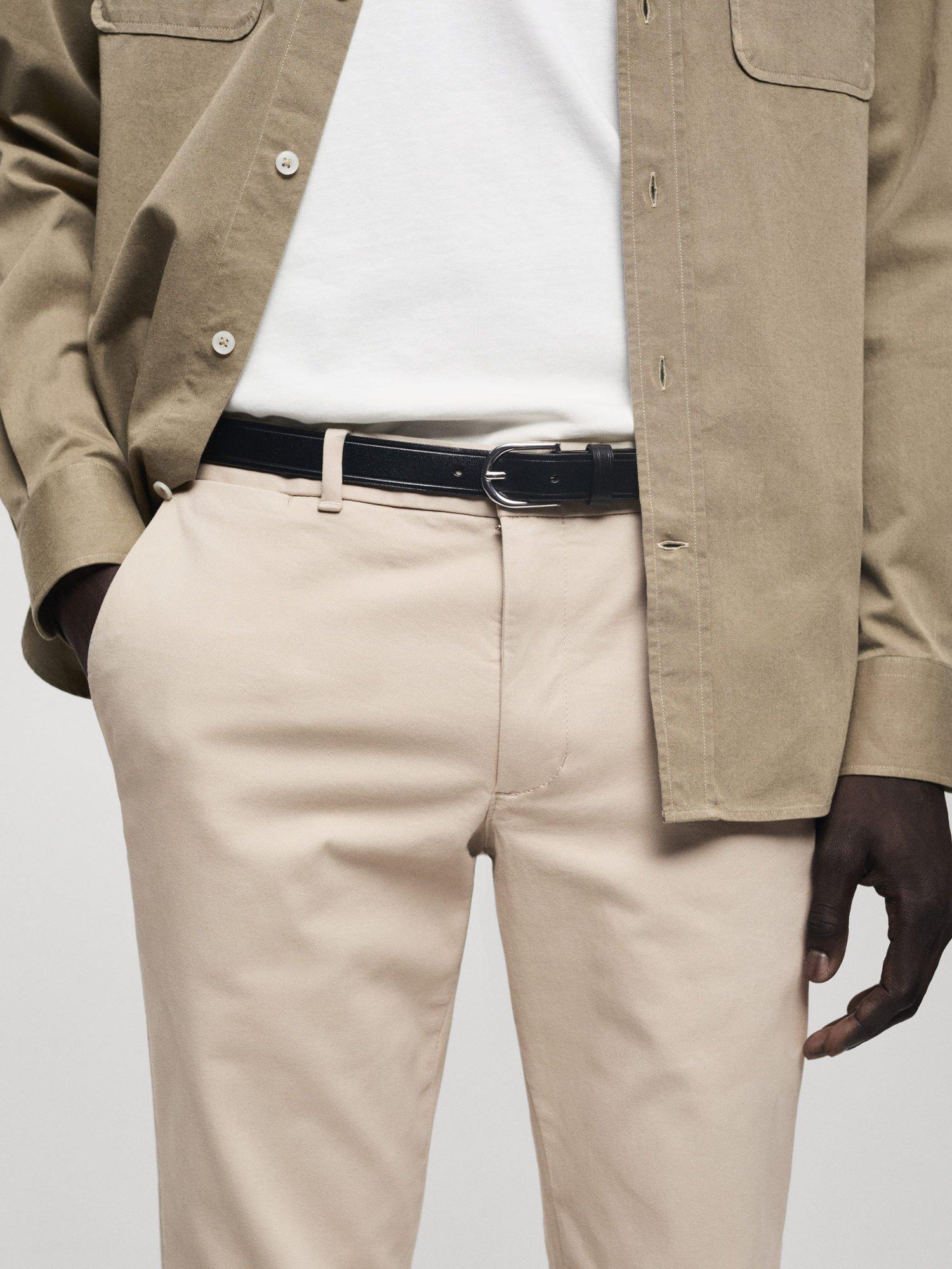 Product image 7 of 8, which shows Mango Barna Slim Fit Chinos, Lt Pastel Brown, 38