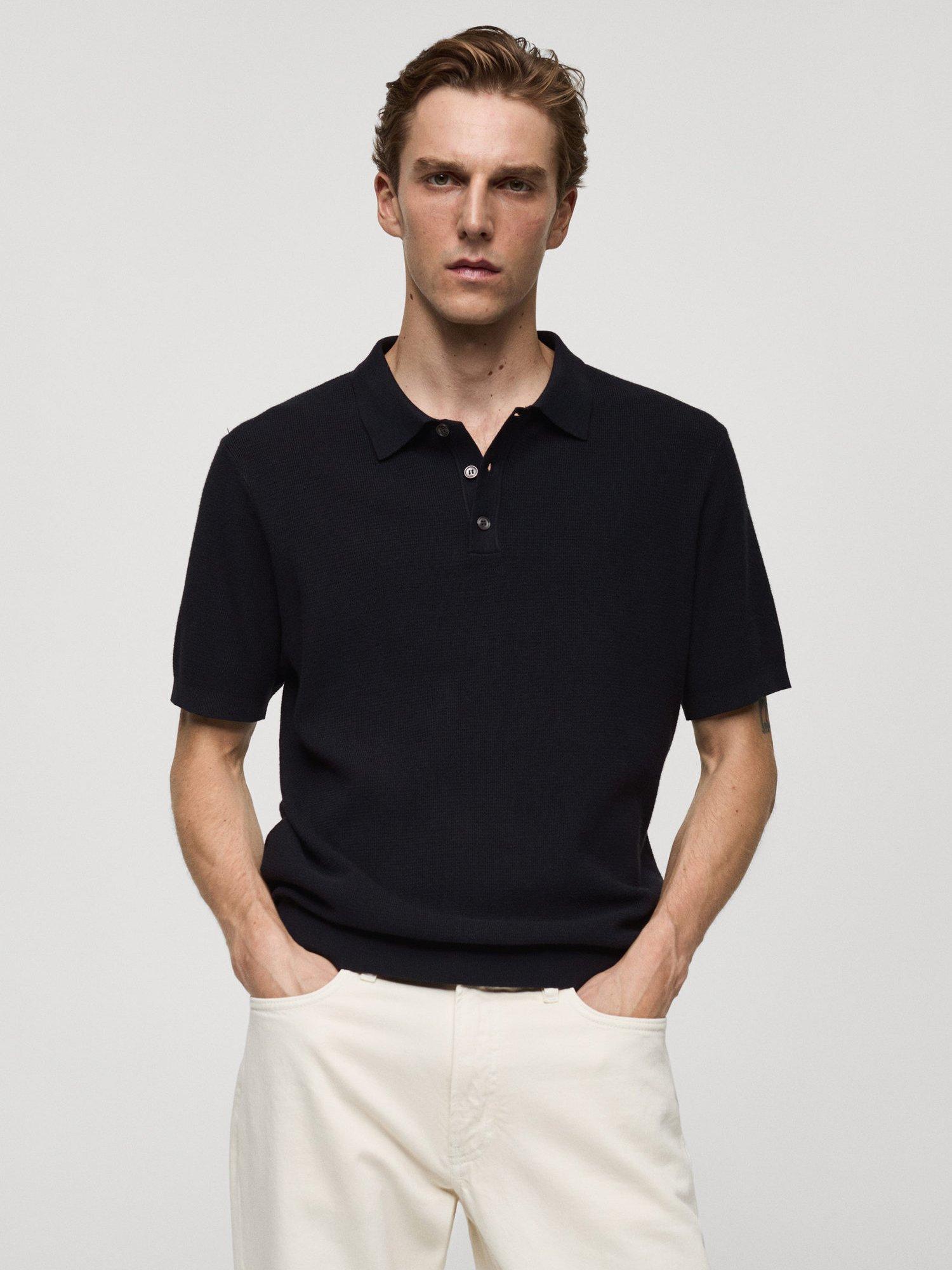 Mango Galaxia Polo Shirt, Navy
