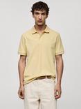 Mango Rea Cotton Piquet Polo Shirt, Yellow