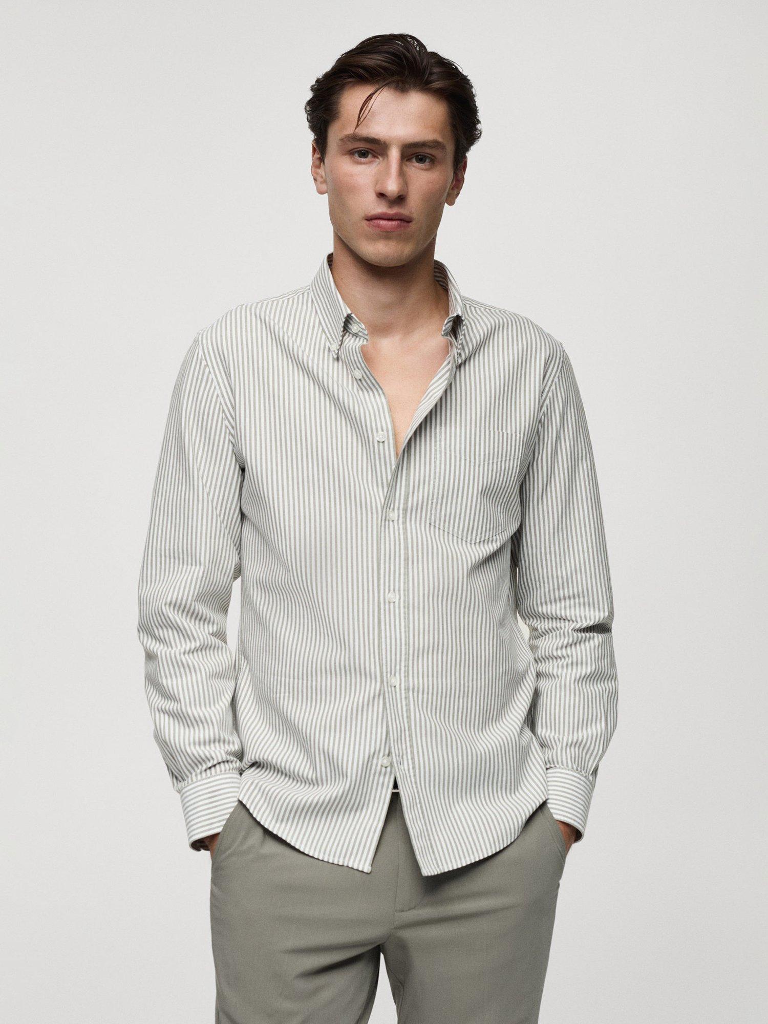 Mango Kodak Cotton Bengal Stripe Regular Fit Shirt, Multi
