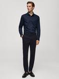 Mango Barna Slim Fit Chinos, Navy