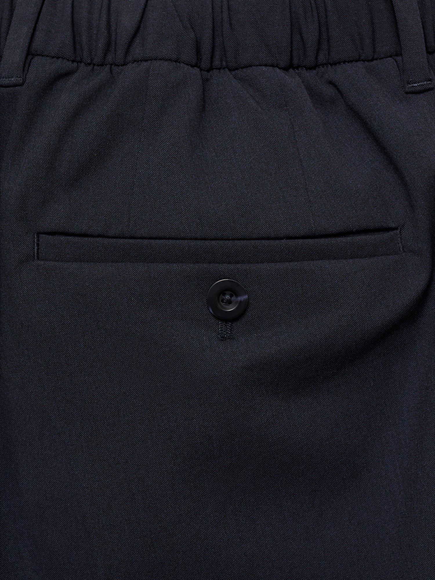 Product image 5 of 8, which shows Mango Bologna Straight Leg Trousers, Navy, 31