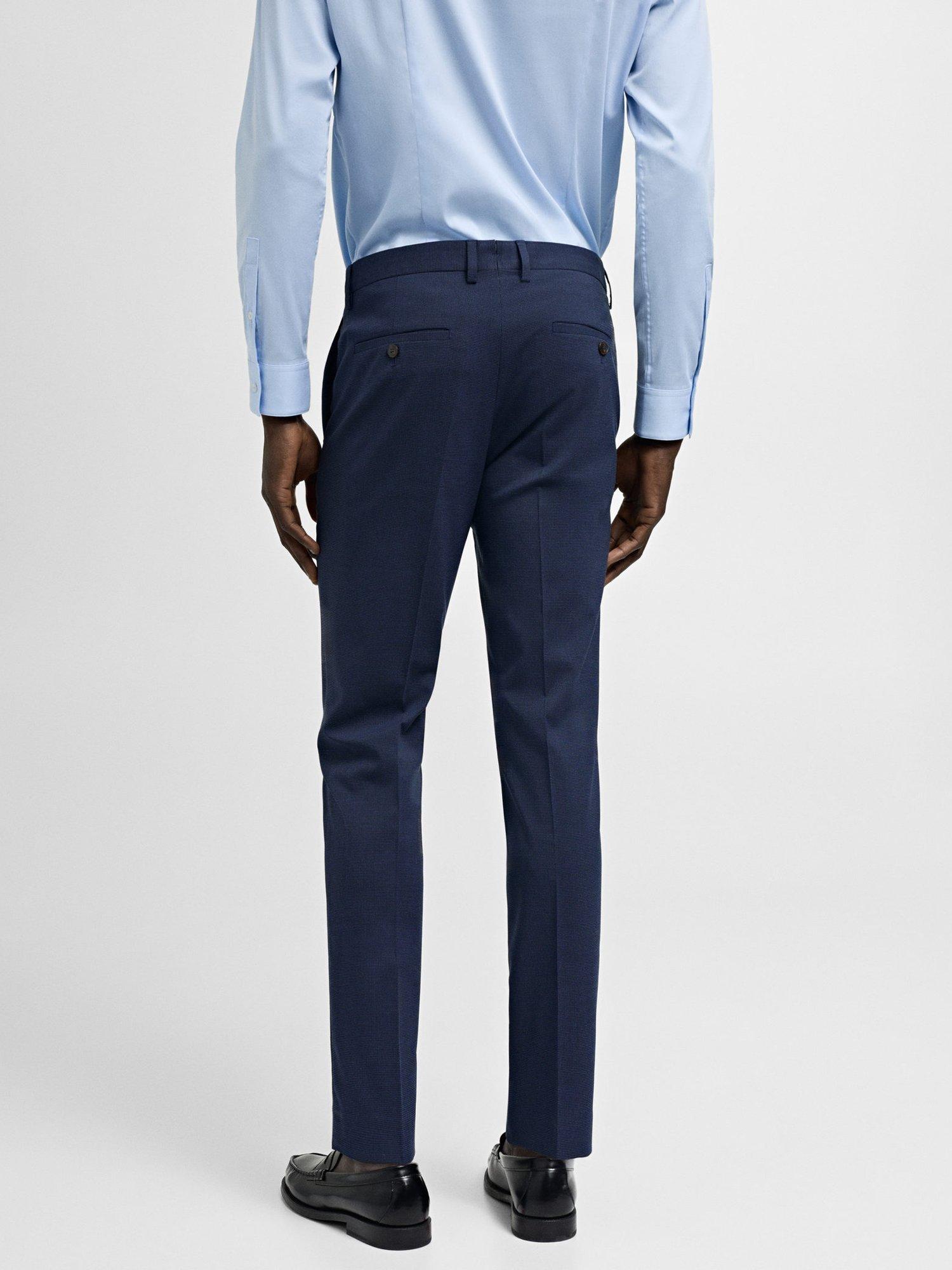 Product image 4 of 8, which shows Mango Paris Super Slim Fit Trousers, Medium Blue, 30