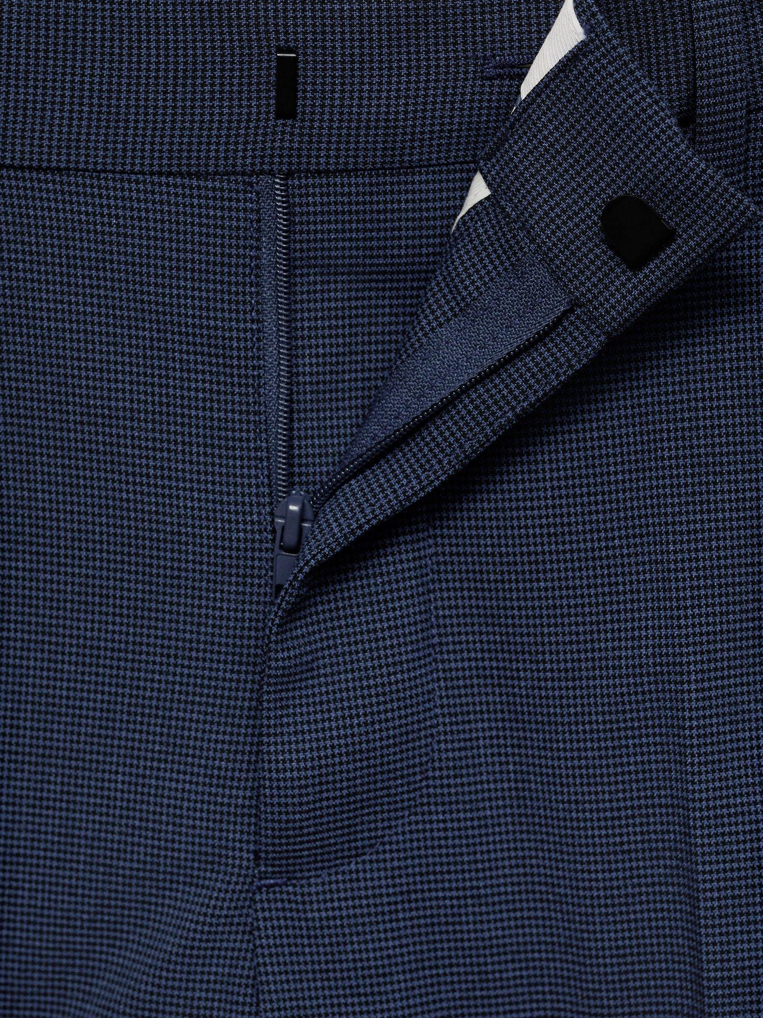 Product image 8 of 8, which shows Mango Paris Super Slim Fit Trousers, Medium Blue, 30