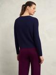 Hobbs Trina Satin Cardigan, Hobbs Navy