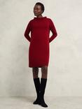 Hobbs Audrey Merino Wool Blend Knitted Dress, Rhubarb Red