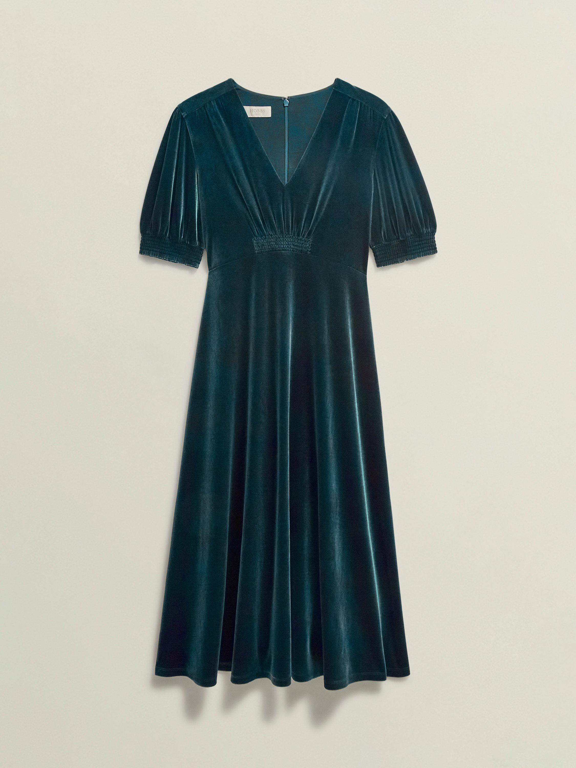 Madewell green velvet dress hotsell