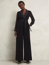 Phase Eight Petite Kylie Tuxedo Jumpsuit, Black