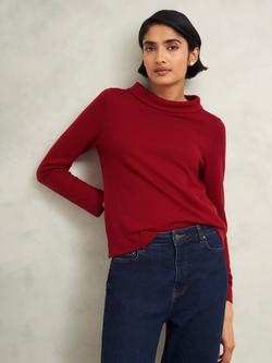 Hobbs Audrey Cashmere and Wool Jumper, Pomegranate
