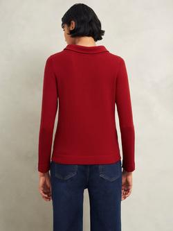 Hobbs Audrey Cashmere and Wool Jumper - view 2, Pomegranate