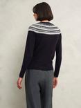 Hobbs Greta Fair Isle Lurex Jumper, Navy/Multi
