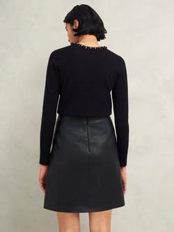 Hobbs Oakley Beaded Jumper, Black - view 2, Black