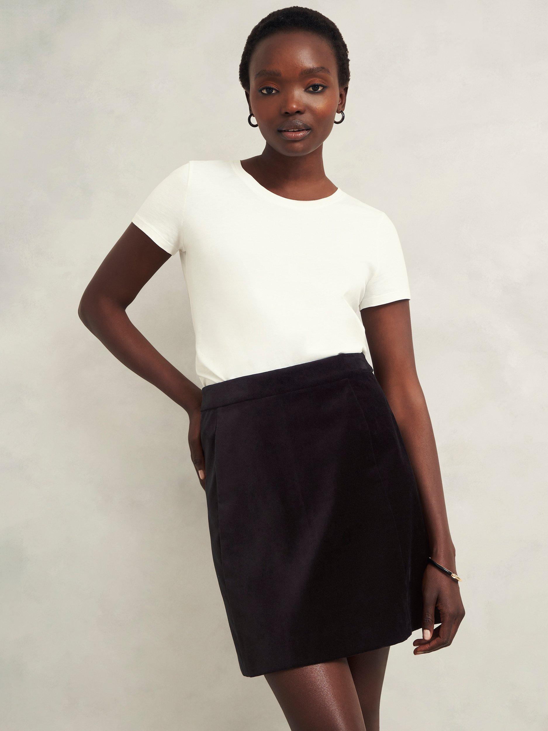 John lewis black velvet skirt sales
