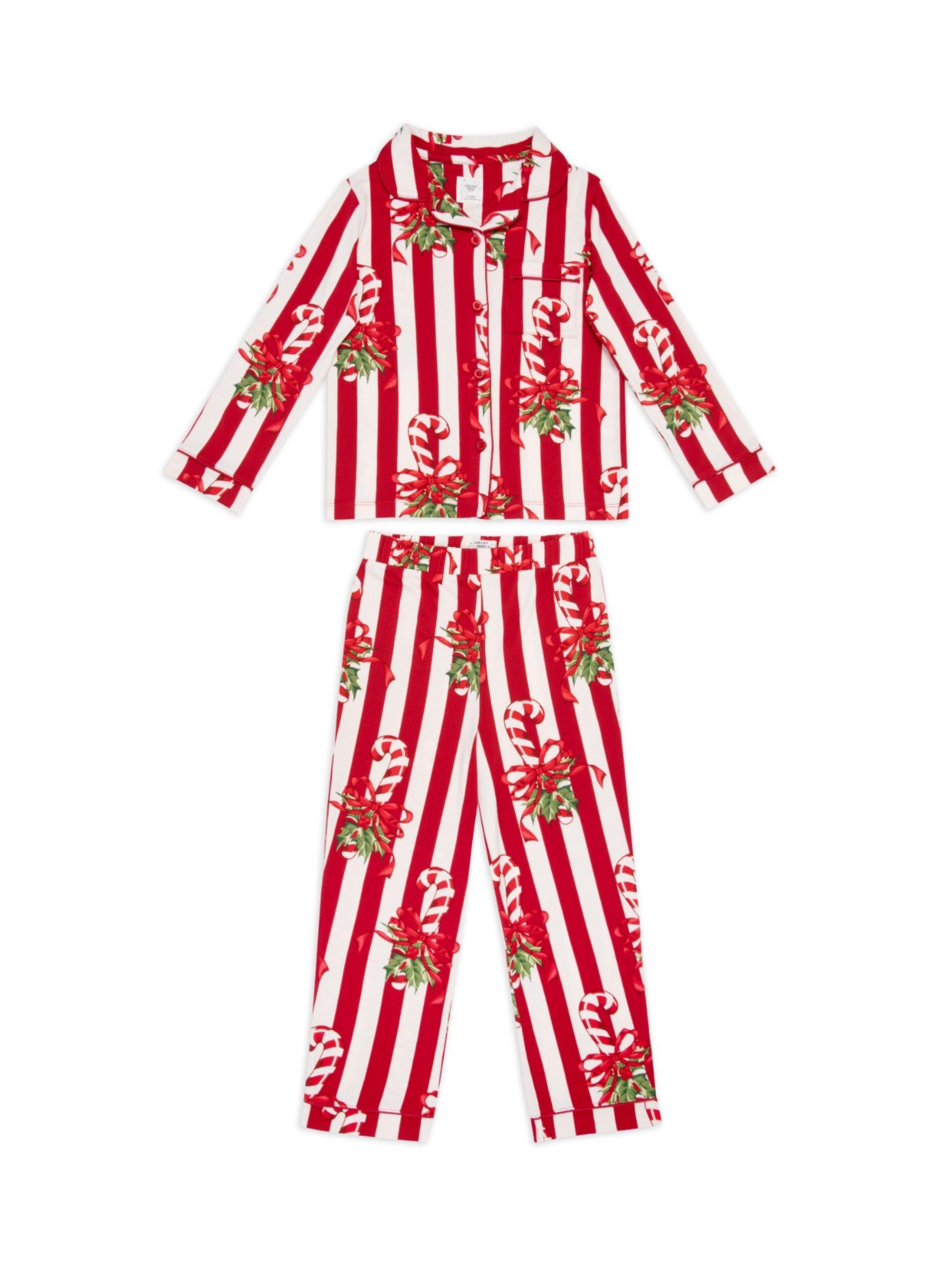 Chelsea Peers Kids Candy Cane Pyjamas Red Multi