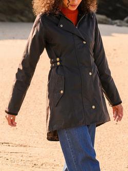 Celtic & Co. Waxed Cotton Riding Coat - view 2, Dark Brown