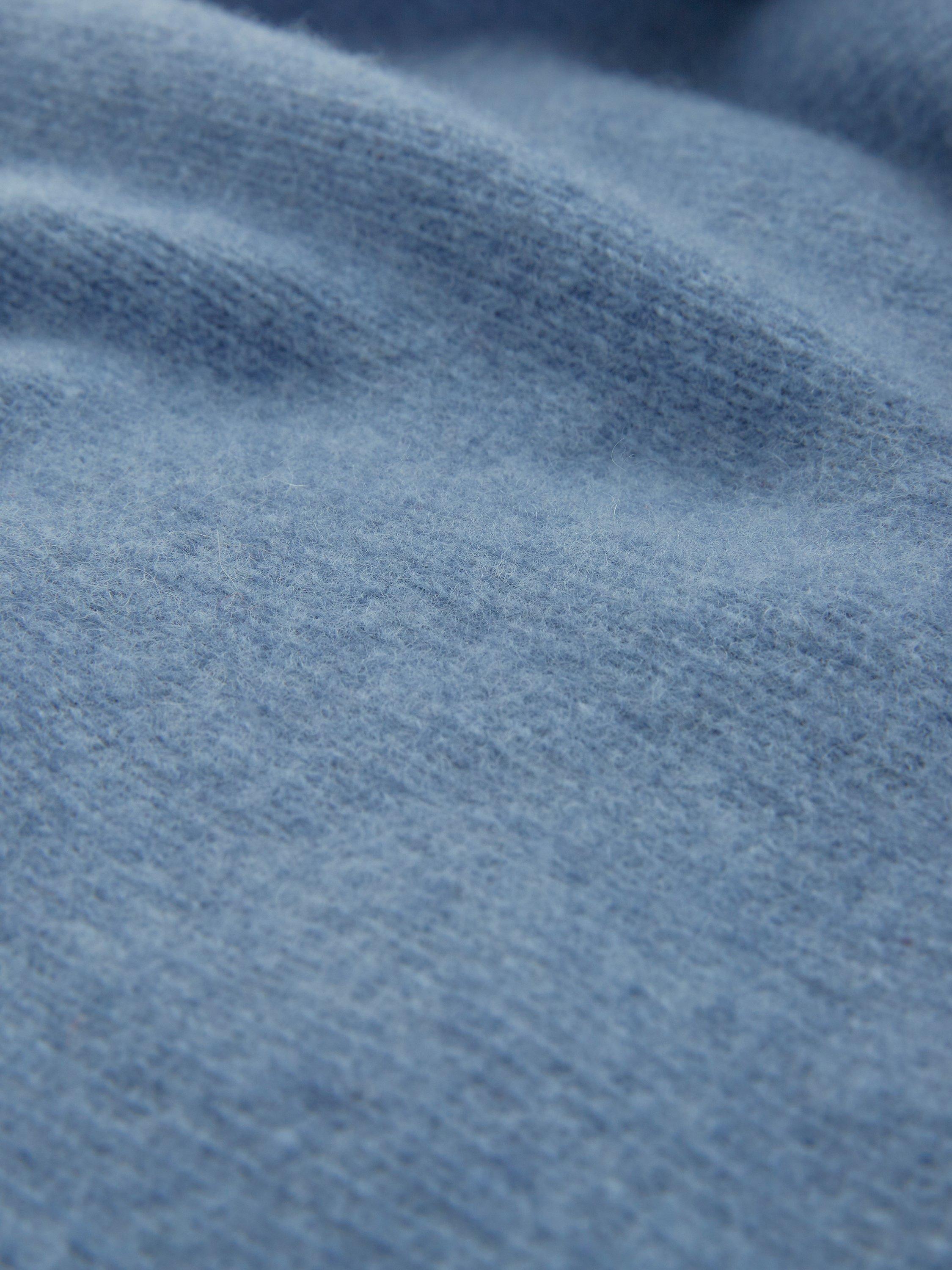 Product image 4 of 7, which shows Celtic & Co. Felted Funnel Neck Wool Jumper, Vintage Blue/Ink, XS