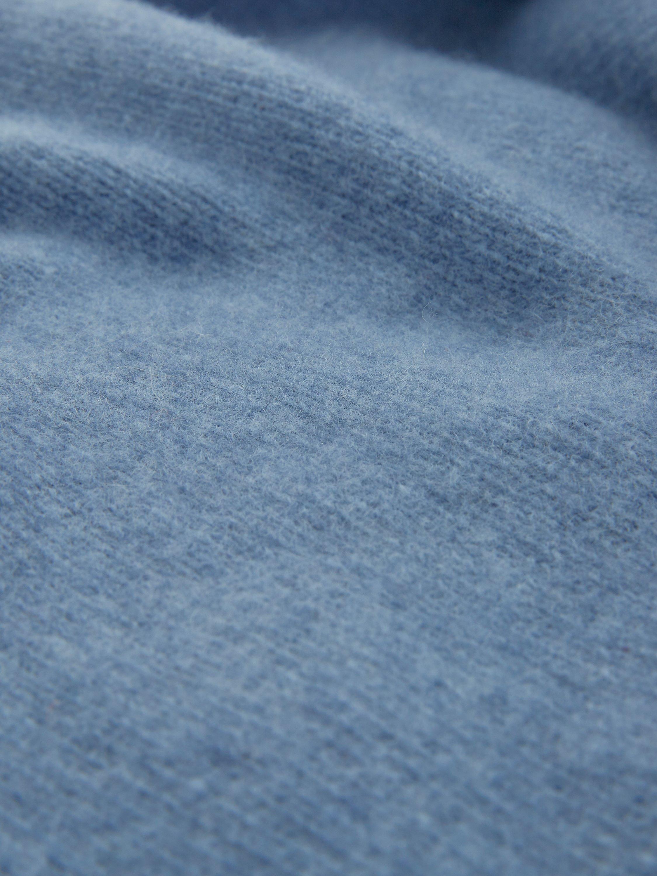 Product image 6 of 7, which shows Celtic & Co. Felted Funnel Neck Wool Jumper, Vintage Blue/Ink, XS