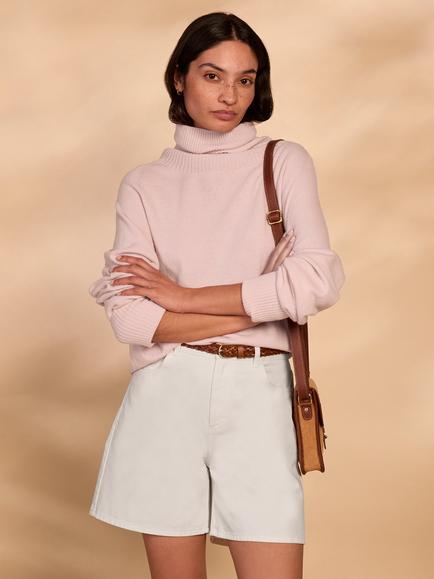 Celtic & Co. Geelong Slouch Roll Neck Jumper, Peony