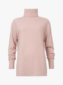 Celtic & Co. Geelong Slouch Roll Neck Jumper - view 2, Peony