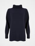 Celtic & Co. Geelong Slouch Roll Neck Jumper, Dark Navy