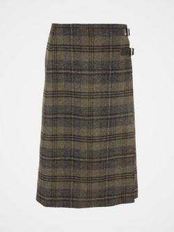 Celtic & Co. Celt Wool Midi Kilt - view 2, Green/Multi