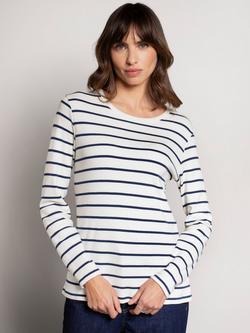 Celtic & Co. Breton Stripe Top, Chalk/Navy, Chalk/Navy