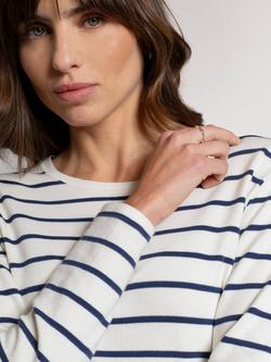 Celtic & Co. Breton Stripe Top, Chalk/Navy - view 2, Chalk/Navy