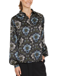 Sisters Point Gada Floral Long Sleeve Shirt, Black/Multi