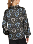 Sisters Point Gada Floral Long Sleeve Shirt, Black/Multi