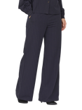 Sisters Point Verina Pinstripe Trousers, Navy/Cream