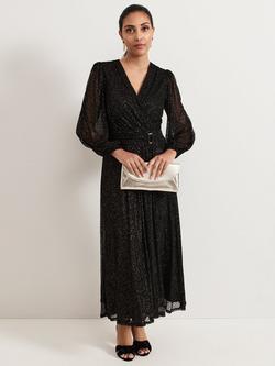 Phase Eight Petite Emre Dress, Black/Multi, Black/Multi