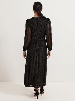 Phase Eight Petite Emre Dress, Black/Multi - view 2, Black/Multi