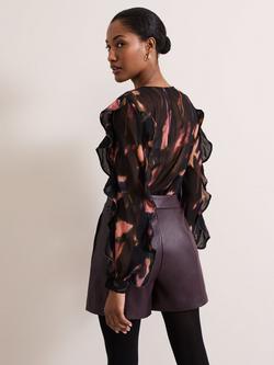 Phase Eight Cordelia Abstract Blouse, Multi - view 2, Multi