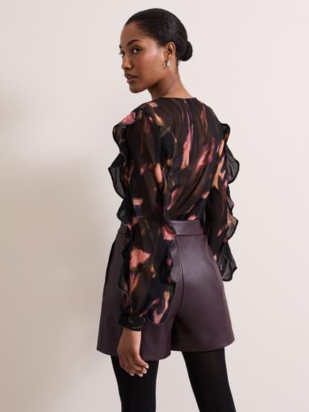 Phase Eight Cordelia Abstract Blouse, Multi - view 2, Multi