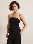 Phase Eight Adalynn Bandeau Top, Black