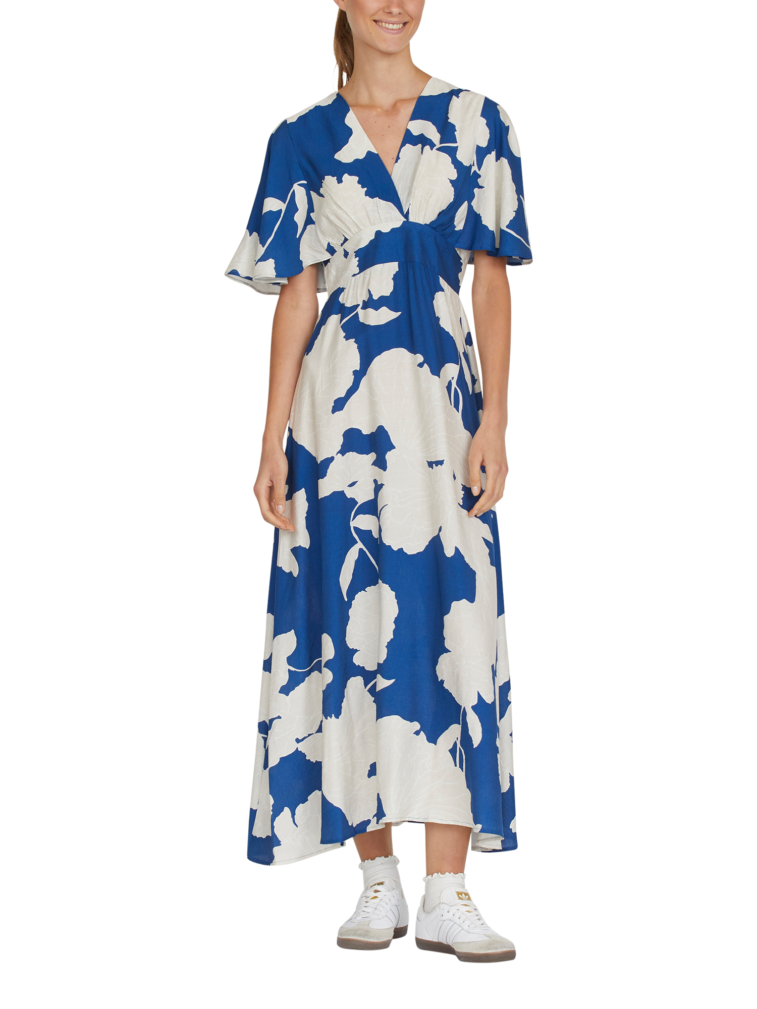 Product image 1 of 4, which shows Sisters Point Gisela Floral Dress, Blue/Ivory, XS