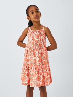 John Lewis Kids' Desert Beach Dress, Orange, Orange