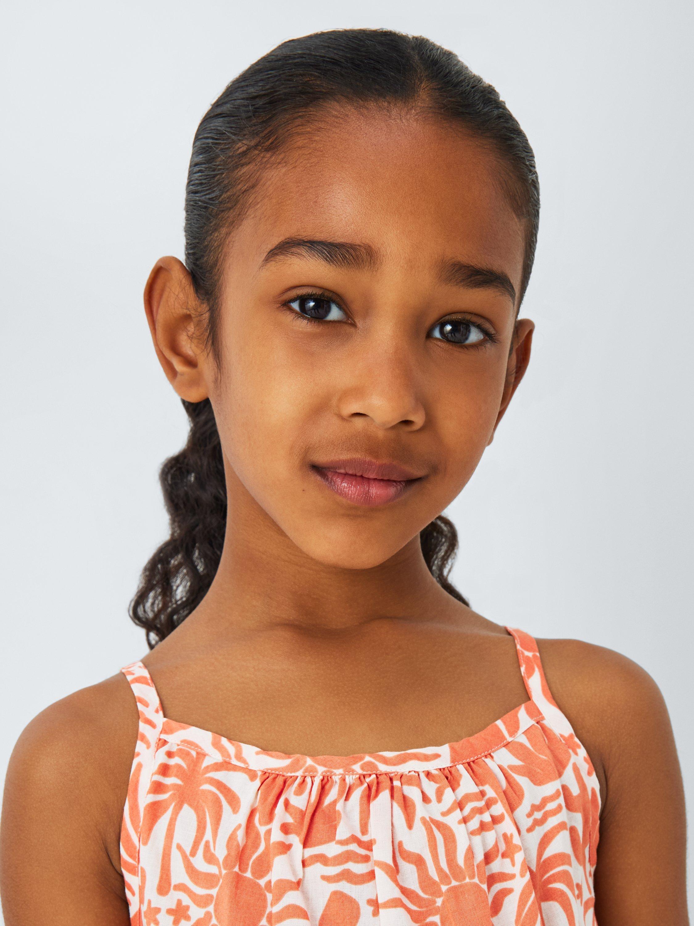 Product image 7 of 7, which shows John Lewis Kids' Desert Beach Dress, Orange, 2 years