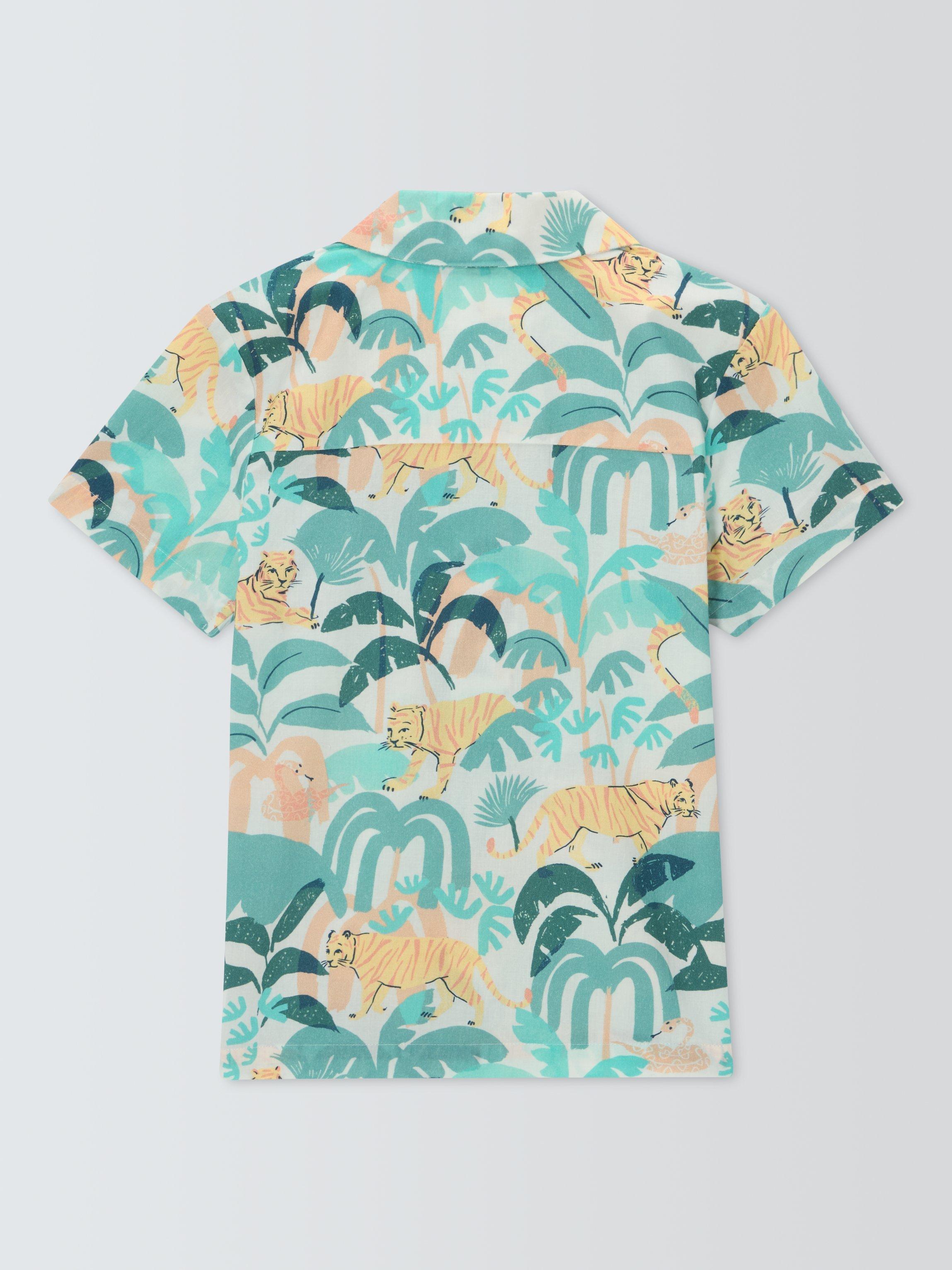 Product image 7 of 9, which shows John Lewis Kids' Jungle Tiger Shirt Sleeve Shirt, Multi, 2 years