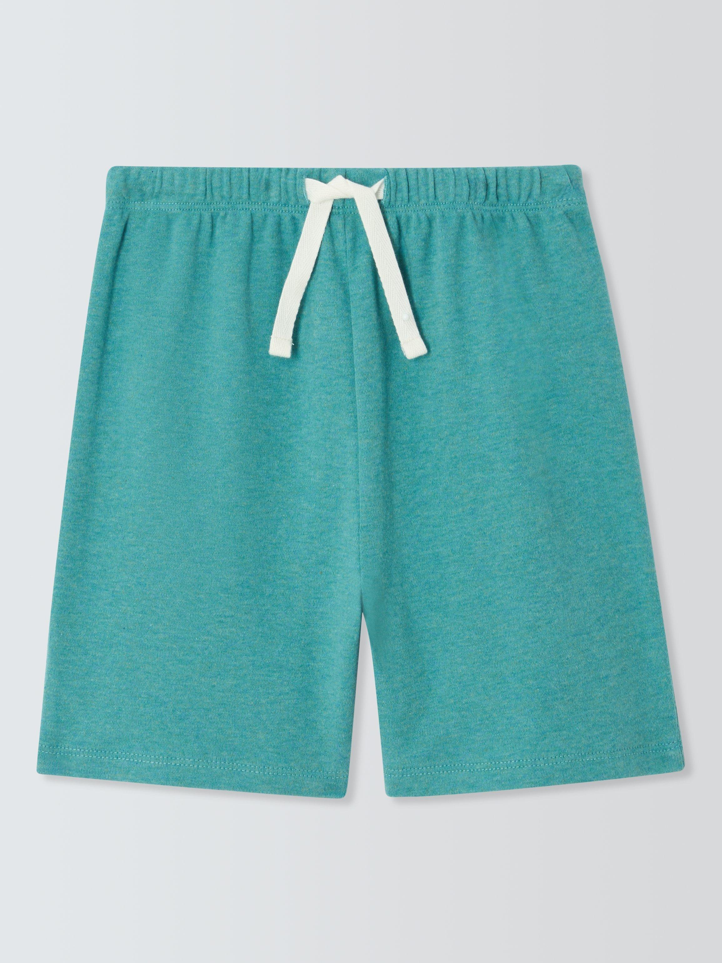 Product image 3 of 7, which shows John Lewis Kids' Mix-And-Match Longline Pyjama Shorts, Teal, 5 years