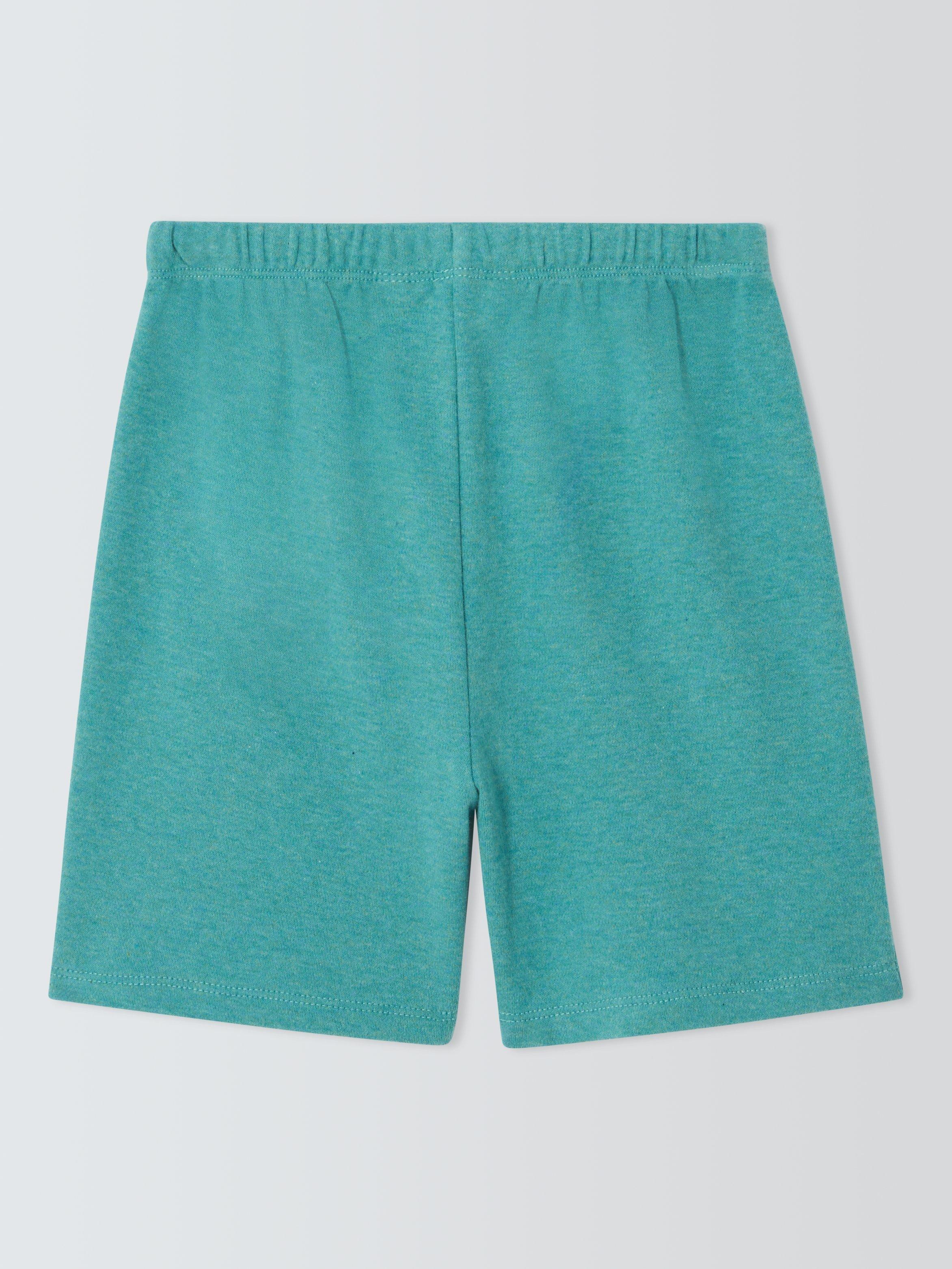 Product image 6 of 7, which shows John Lewis Kids' Mix-And-Match Longline Pyjama Shorts, Teal, 5 years