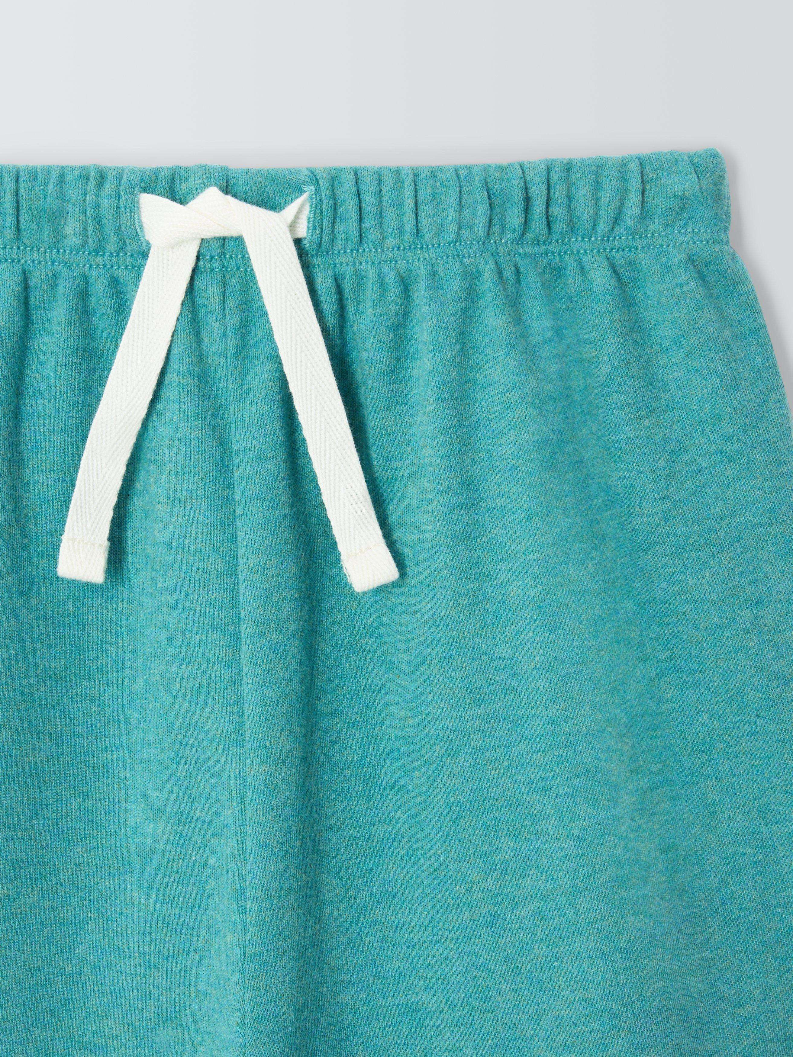 Product image 7 of 7, which shows John Lewis Kids' Mix-And-Match Longline Pyjama Shorts, Teal, 5 years