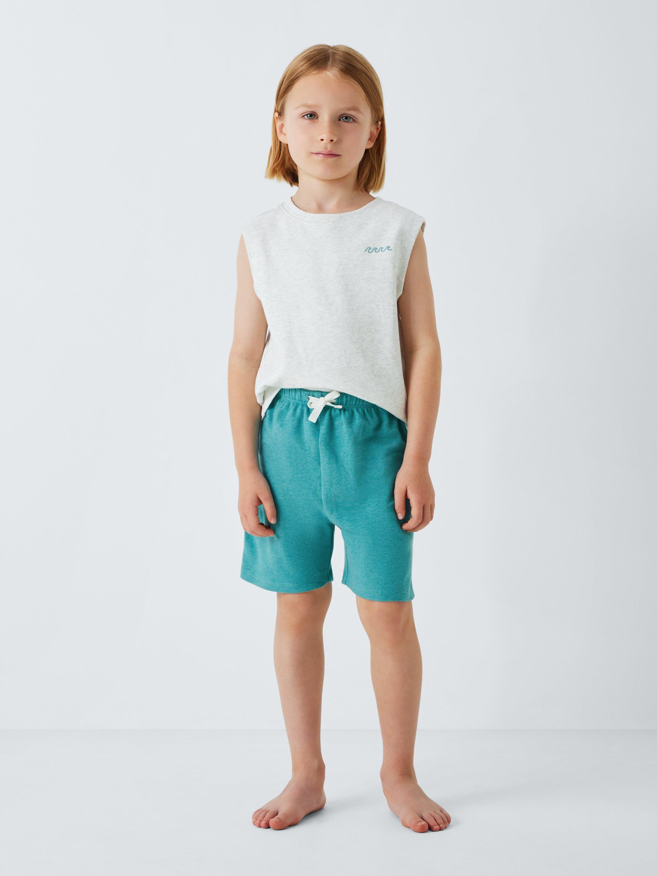 Product image 2 of 7, which shows John Lewis Kids' Sleeveless T-Shirt, Tofu, 5 years